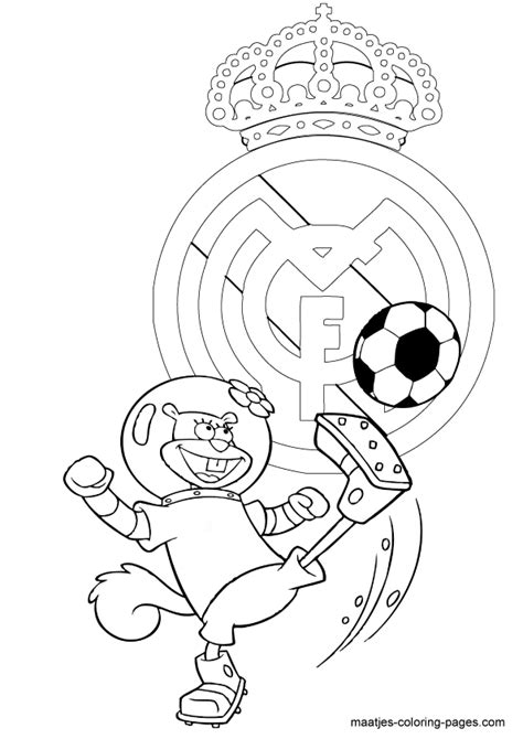 Real Madrid Soccer Coloring Pages Sketch Coloring Page