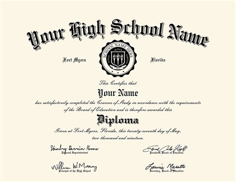 Hs Diploma Template