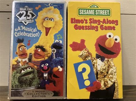 SESAME STREET VHS Lot Jim Hensons Muppets Big Bird Elmo And More