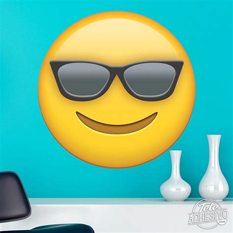 Emoji Smiling Sunglasses Face Wall Decal Wall Decals And Murals Wall