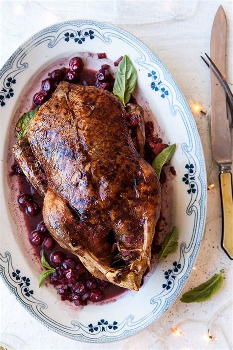 Christmas Duck With A Cherry On Top Whole Duck Recipes Christmas
