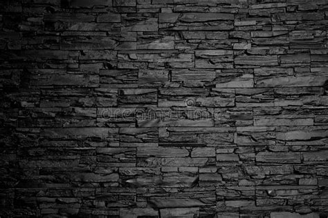 Charcoal Stone Wall Background Texture Black And White Interior Aff