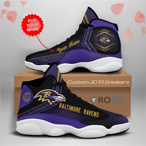 Nfl Baltimore Ravens Air Jordan 13 Shoes Personalized Robinplacefabrics