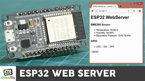 Esp32 Web Server Tutorial With A Bme280 Sensor Electronics