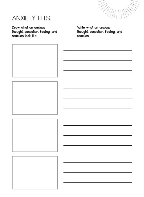 Anxiety Worksheet Therapeutic Guide To Understand Anxiety Etsy