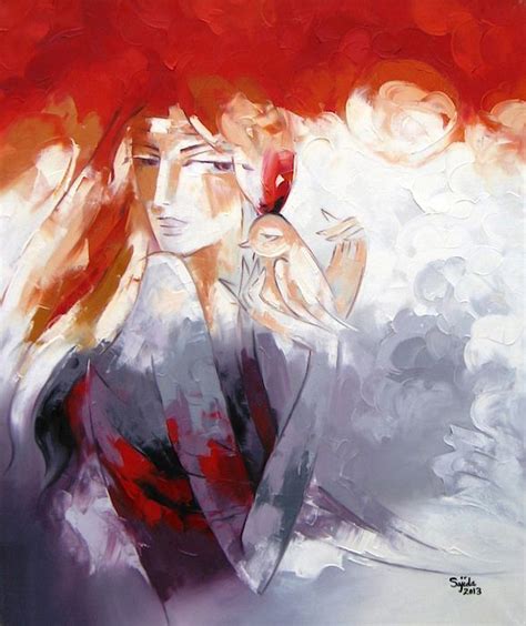 Contemporary Abstract Figurative Painting By Sajida Hussain Painting