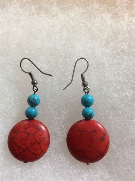 Items Similar To Beaded Earrings Natural Stones On Etsy