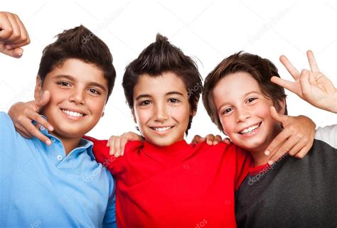 Three Happy Boys Stock Photo By ©annaom 83349762