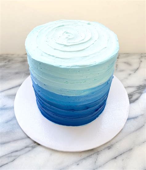 Baby Blue Ombre Cake Babbies Hjk