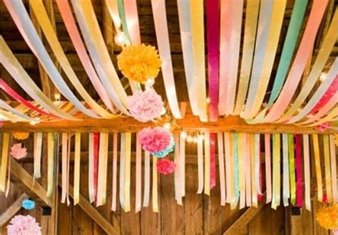 Pretty Streamers Garland And Bunting For Your Reception Decor