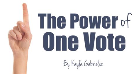 The Power Of One Vote American Majority