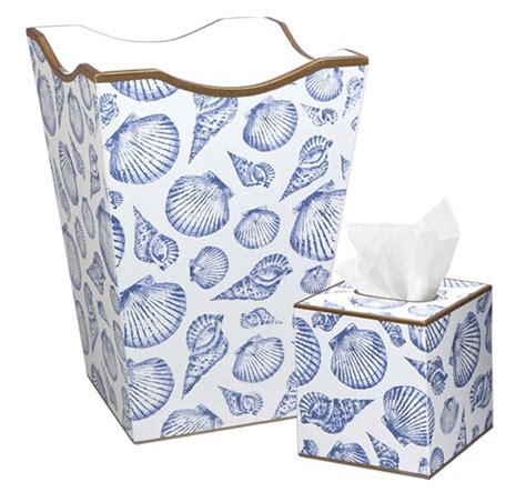 My 16 month old granddaughter just loves watching river cottage australia with me and is learning so much about sustainability and organic/ natural gardening methods from an early age. Blue Shell Bath Set | Waste basket, Tissue boxes, Beach ...