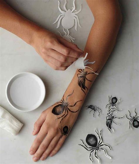 18 temporary tattoos to bring your halloween look to the next level halloweenie temporary