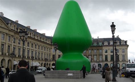 update vandals deflate butt plug christmas tree in paris