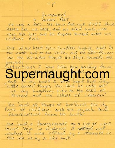 James Marlow Story With Signed Envelope Supernaught