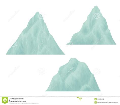 Mountain Landscape Illustration Set Stock Vector Illustration Of