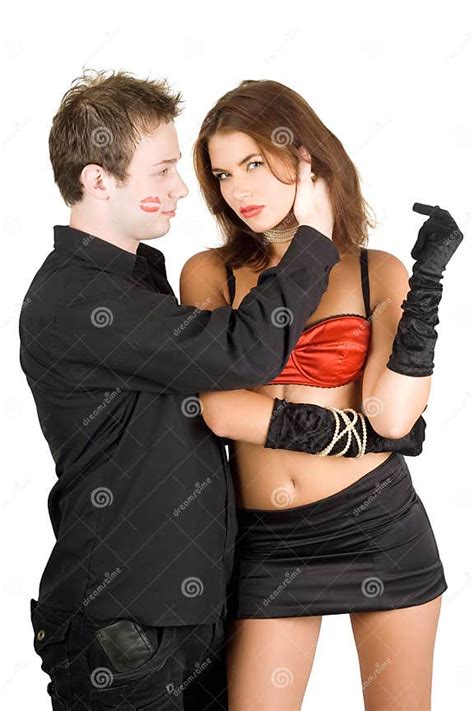 Handsome Man Touching Pretty Woman Stock Image Image Of Girlfriend Passion 14806369