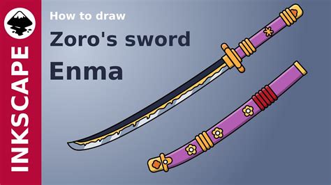 Inkscape Tutorial How To Draw Zoro S Sword Enma One Piece YouTube