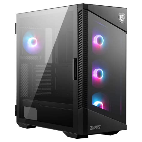 Msi Mpg Velox 100r Mid Tower Gaming Computer Case Nero 4 X 120 Mm