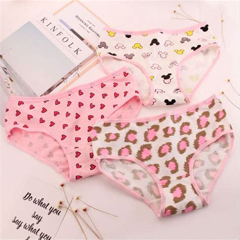 2019 Sexy Pink Cherry Strawberry Cotton Women Underwear Girls Briefs High Quality Girls Cartoon