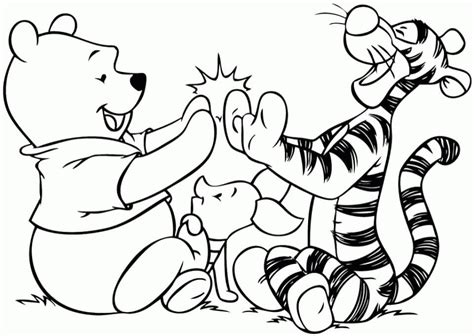 Winnie The Pooh Coloring Pages Birthday Printable In Disney My Xxx