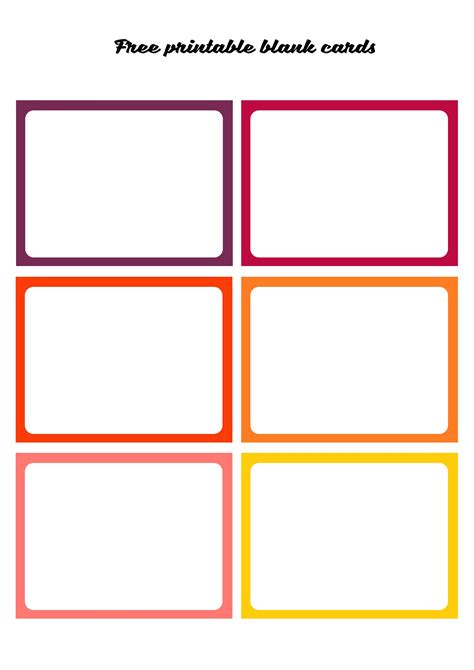 Downloadable Printable Card Template