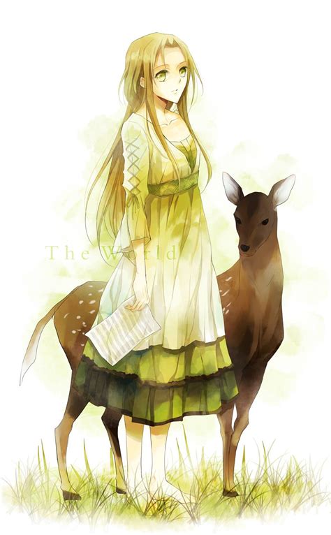Anime Girl With Deer Pretty Anime Style Pics Pinterest Anime