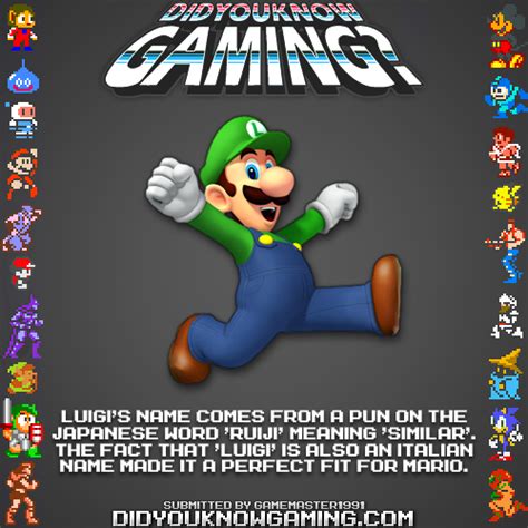 why luigi is named luigi that is great video game facts video game images mario nintendo