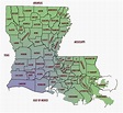 Printable Louisiana Parish Map - Printable World Holiday