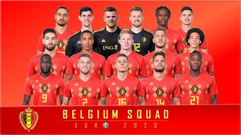 Belgium Squad Euro 2020 26 Player Names Youtube