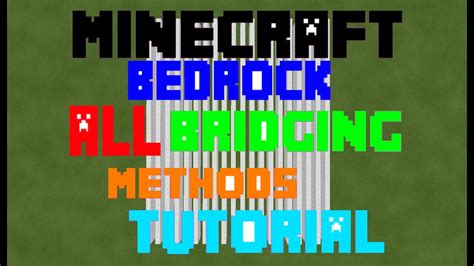 Minecraft Bedrock All Bridging Methods Tutorial Youtube