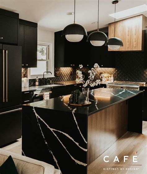 This Kitchen With Matte Black Café Appliances Is Pure Glamour Thanks
