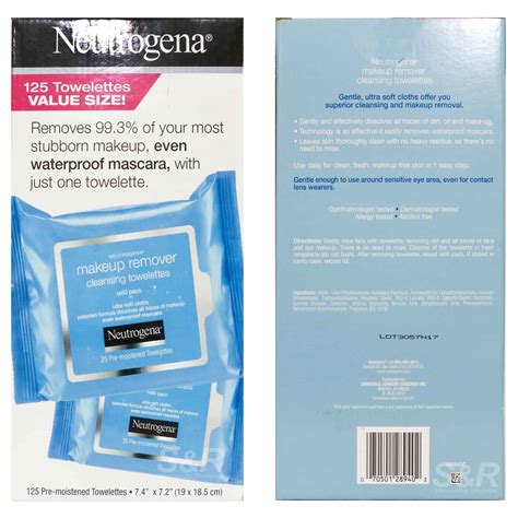 Neutrogena Makeup Remover Cleansing Towelettes Refill Pack 125pcs