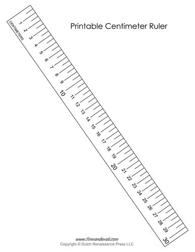 Centimetre Ruler Printable Room