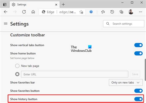 How To Hide Or Show History Button In Toolbar In Microsoft Edge Gambaran