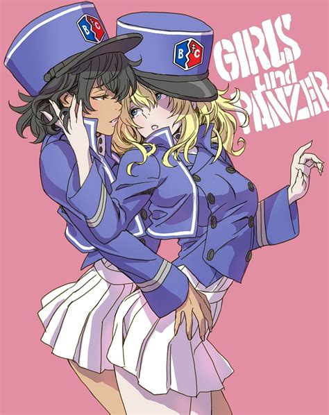 Andou And Oshida Girls Und Panzer Drawn By Yamashitashunya Danbooru