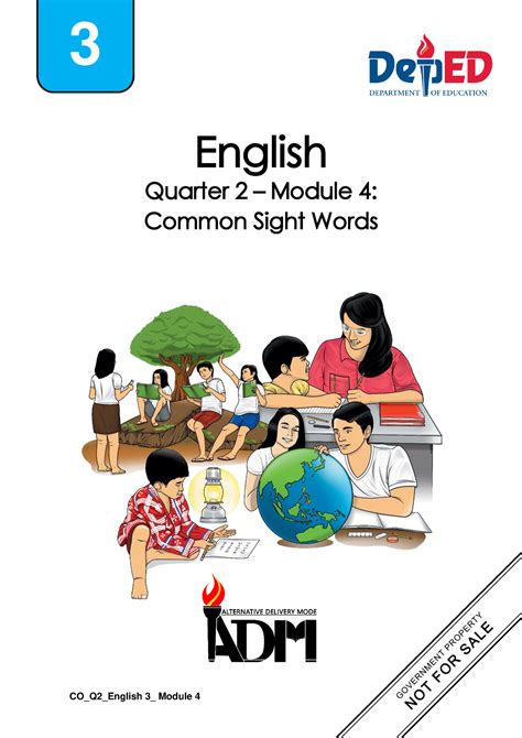 English 3 Q2 Mod4 Common Sight Words V2 English Quarter 2 Module 4