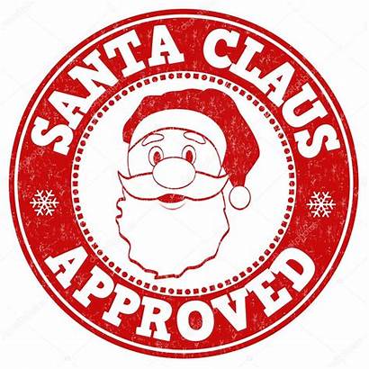 Stamp Santa Approved Claus Vector Rubber Workshop