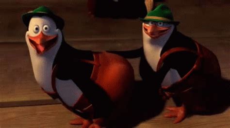 Adorable SlapButt Penguins GIF