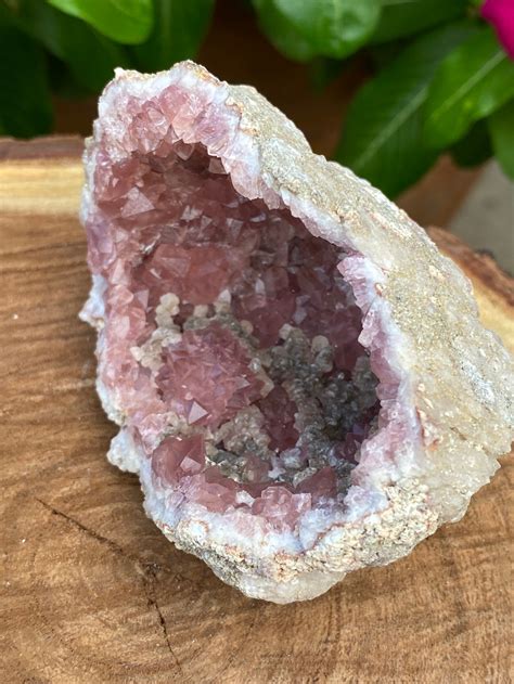 Pink Amethyst Crystal Geode Healing Crystals For Love And Etsy