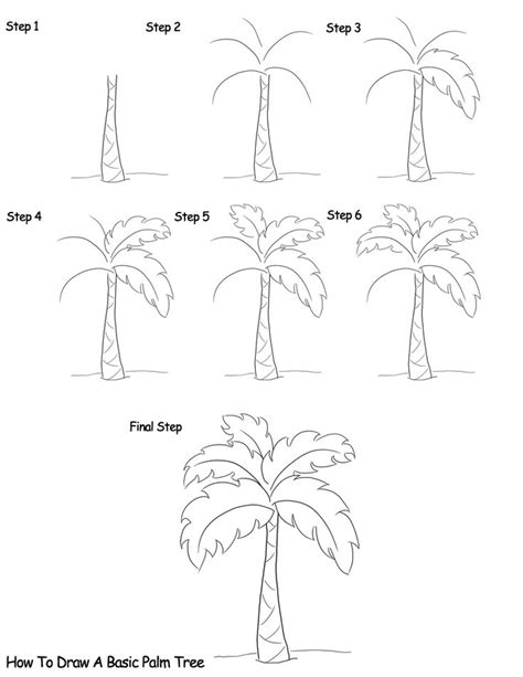 View How To Draw A Cartoon Palm Tree Background Special Image