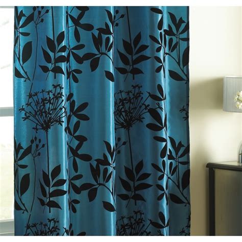 Teal provides visual balance to the vibrancy of red. Teal Tab Top Satin Curtain panel - HD Home Direct Limited