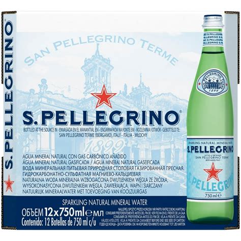 Spellegrino Sparkling Natural Mineral Water 253 Fl Oz Glass Bottles