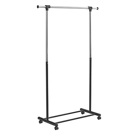 Great storage for unused or seasonal. Portable and Expandable Garment Rack in Black/Chrome - Bed ...