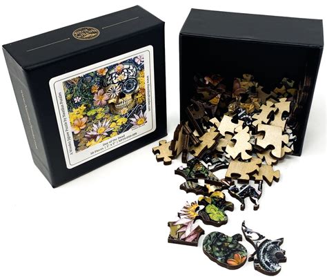Wooden Jigsaw Puzzles For Adults Day Of The Dead 50 Piece Etsy