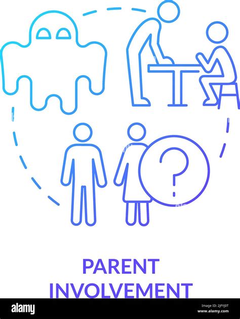 Parent Involvement Blue Gradient Concept Icon Stock Vector Image And Art