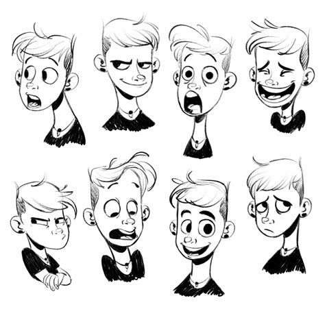 Character Expressions On Behance Simple Face Drawing Human Face