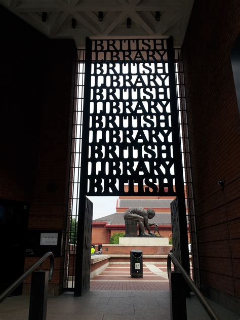 The British Library Entrance Gate Library Design Facade Design