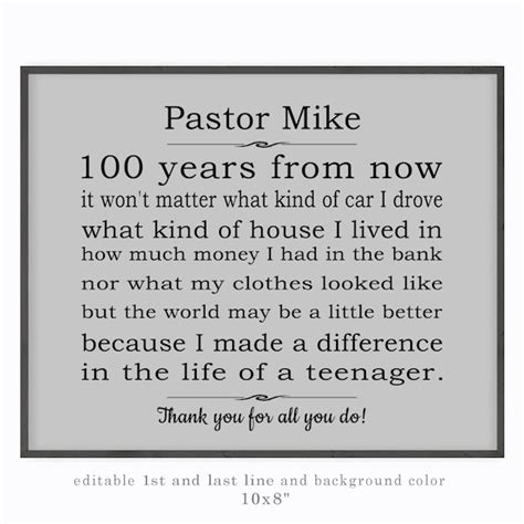 Pastor Appreciation Poem Etsy