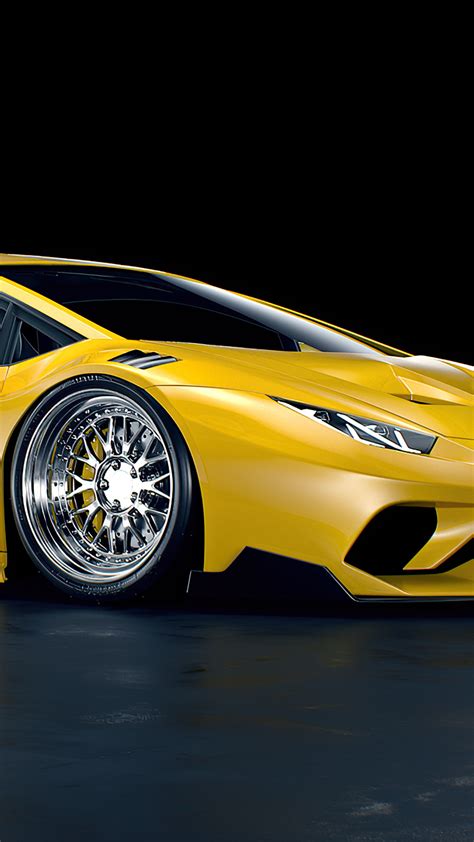 2160x3840 Yellow Lamborghini Huracan Lb 2 Rendered 4k Sony Xperia Xxz